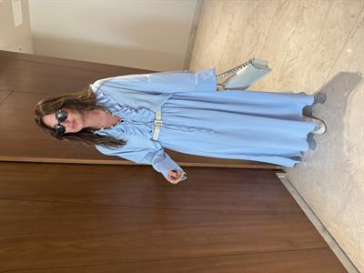 Orijinal Model , Önden Bağlamalı , Premium , Bebe Mavisi , Etek Takım