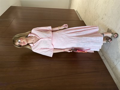 %100 Cotton , Pembe , Fisto Gömlek & Etek Takım