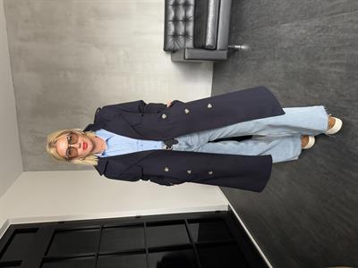 Orijinal Marka , Lacivert , Premium Kaşe Kaban