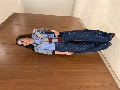 Metal Zımbalı , Lacivert Mom Jean