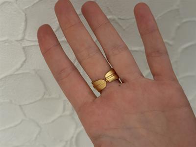 14k Kaplama , Dövme Antik Yüzük