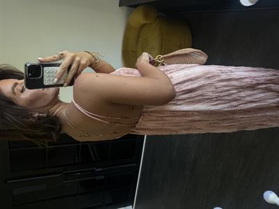 Orijinal Model Gold Aksesuarlı Batik Desenli Elbise