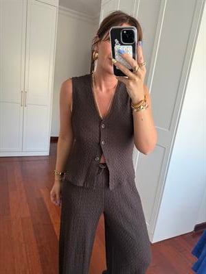 Ekstra Rahat , Acı Kahve , Premium Yelek & Pantolon Takım