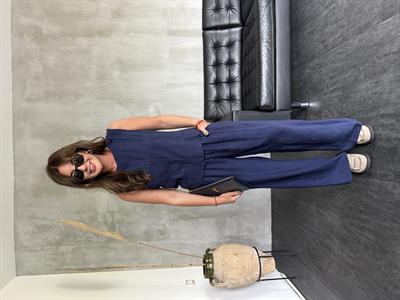 Orijinal Marka , Gizli Düğmeli , Beli Lastikli , Lacivert Takım