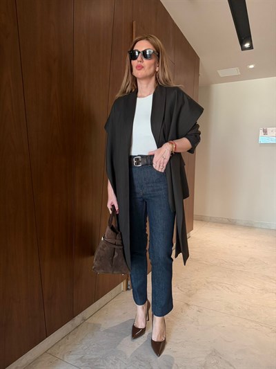 Orijinal Marka Full Likralı Lacivert Boru Paça Jean