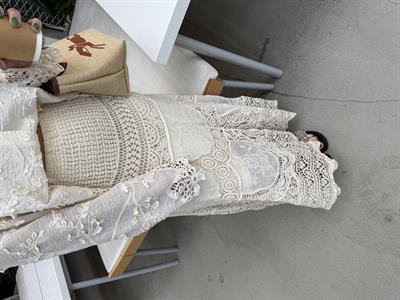 Dantel Detaylı , Nakış İşlemeli , Bej Etek