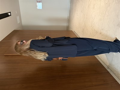 Orijinal Model , Lacivert Şifon & Krep Mix , Tasarım Ceket Pantolon Takım