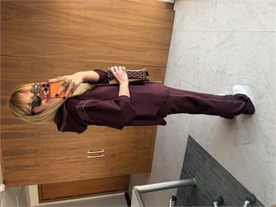 Bordo Orijinal Model Boncuk Şeritli Premium Modal Elşofman Takımı