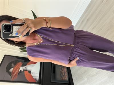 Mor , Tencel Modal , Bluz & Pantolon Takım