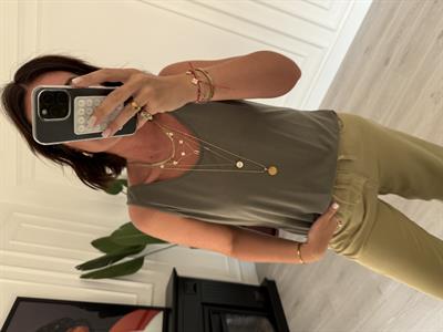 Haki , Modal , Askılı Bluz