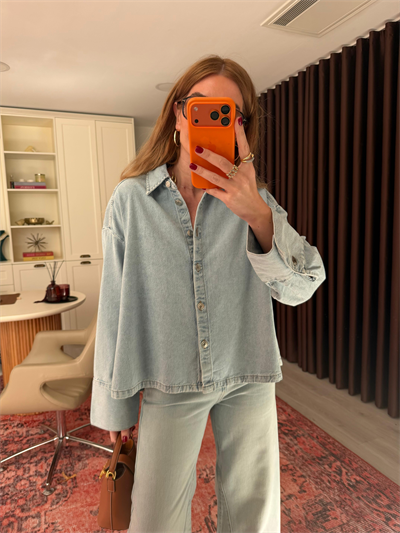 Orijinal Marka Tencel Jean Gömlek