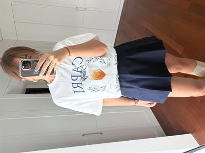 Capri Yazılı , Beyaz T-shirt