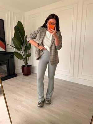 Orijinal Marka , Gri , İspanyol Paça Tayt