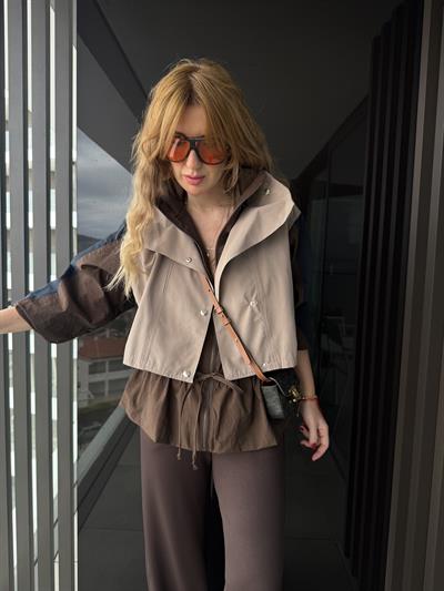 Orijinal Model , Ekru Garnili , Acıkahve Modal Takım