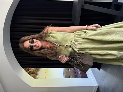 Haki Önden Düğmeli, Arkası Lastikli Premium Tencel Yelek