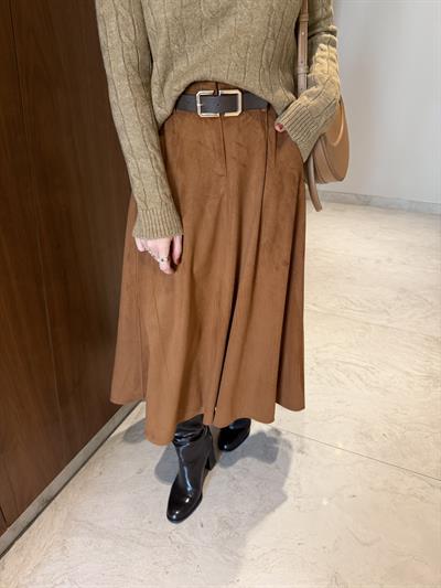 Kemerli , Premium , Taba Süet Etek