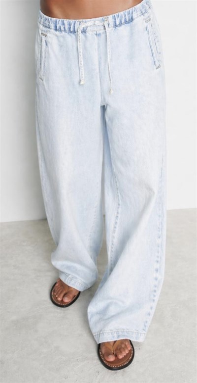 Orijinal Marka , Beli Lastikli , Buz Mavisi , Yumuşacık Tencel Jean