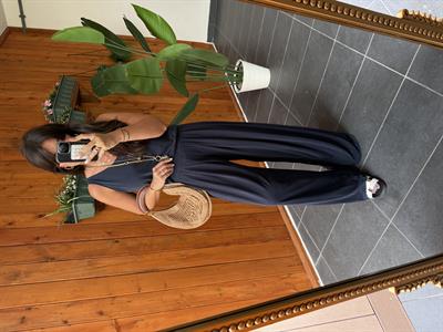 Arkası Lastikli , Lacivert Modal Pantolon