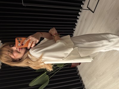 Premium Modal , Beyaz Salaş Bluz