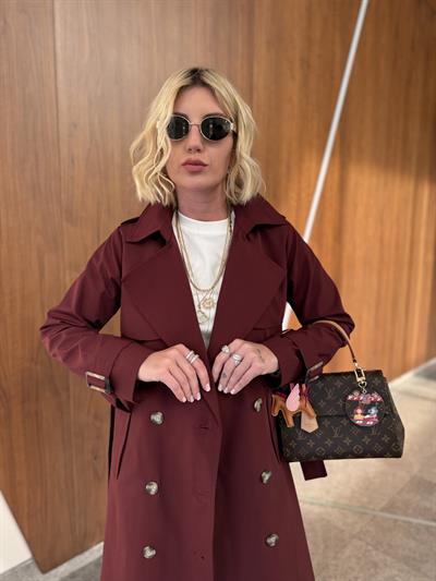 Orijinal Marka , Bordo , Premium Trençkot