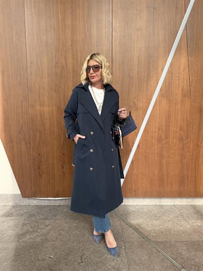 Orijinal Marka , Lacivert , Premium Trençkot