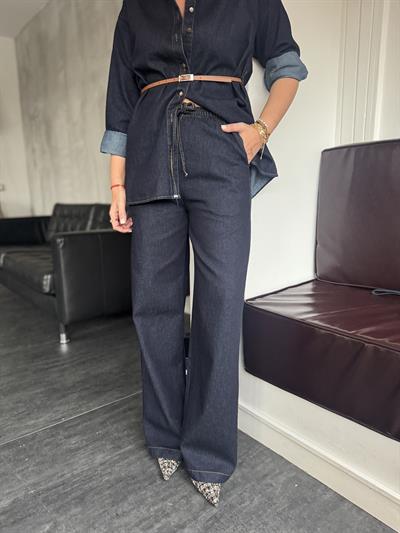 Çift Taba Kemerli , Gömlek & Palazzo , Jean Takım