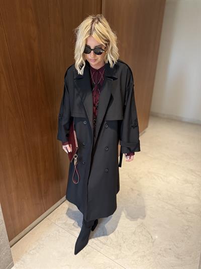 STD Beden , Premium Siyah Trençkot