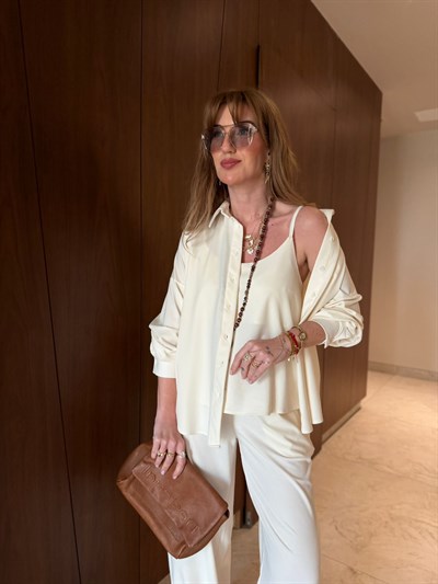 Örme Modal , Ekru , Üçlü Takım