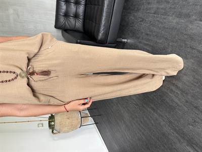Bej , Beli Lastikli , Tencel Keten , Palazzo Pantolon
