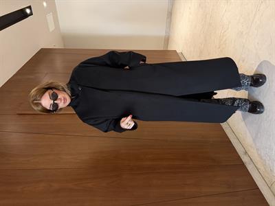 Orijinal Model , Premium Yün & Pamuk , Siyah Kaşe Palto