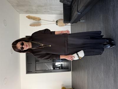 Orijinal Model , Modal Sweat & Saten , Siyah Elbise 