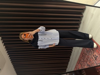 Çizgili Poplin Detaylı , Lacivert Sweatshirt Takım