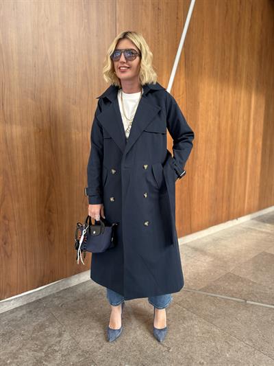 Orijinal Marka , Lacivert , Premium Trençkot