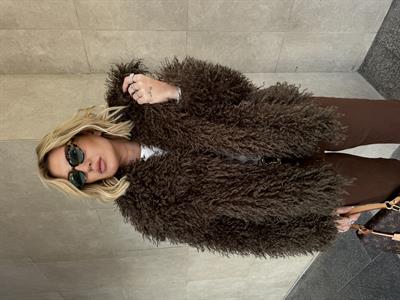 Premium Kalitede Acı Kahve Peluş Kürk