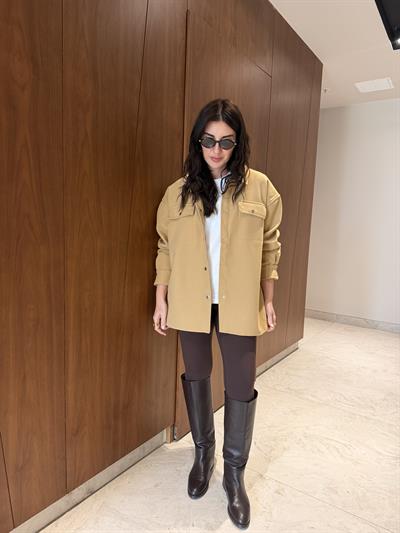 Çift Cepli , Camel Kaşe Gömlek
