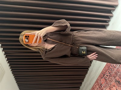 COS Model V Yaka Acıkahve Takım