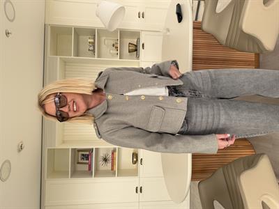 Orijinal Marka , Gri , Gold Düğmeli , Kaşe Ceket