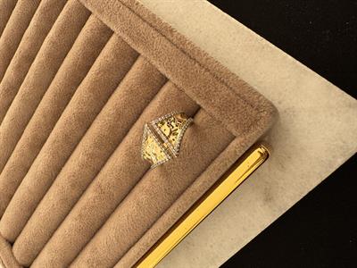 14K Kaplama , Çevresi Zirkon , İkiz Dövme Yüzük