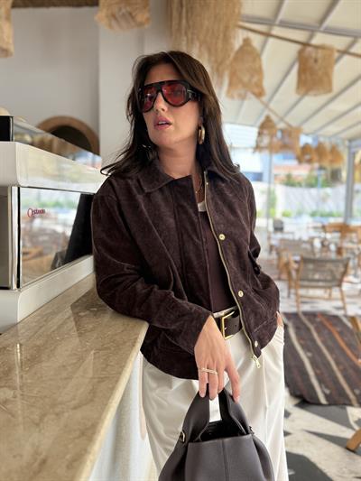 Acı Kahve , Süet , Premium Bomber Ceket