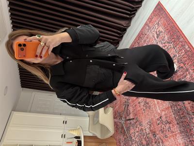 Paraşüt Detaylı , Siyah Takım