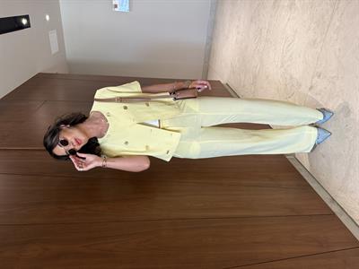 Orijinal Model , Gold Düğmeli , Ceket & Pantolon , Sarı Takım