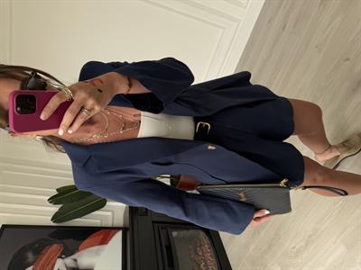 Lacivert, Premium Blazer & Şortlu Takım