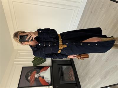 Premium Tencel Jean, Kuşaklı Gömlek Elbise
