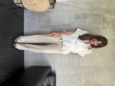 Beli Lastikli , %100 Cotton , Bej Pantolon