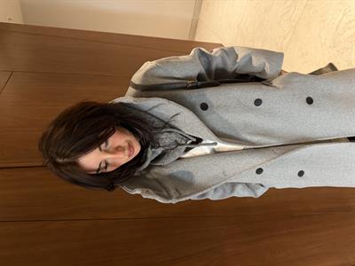 Premium Kalite , Dik Yaka , Gri Palto