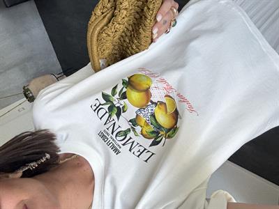 Lemonade Desenli Beyaz T-Shirt