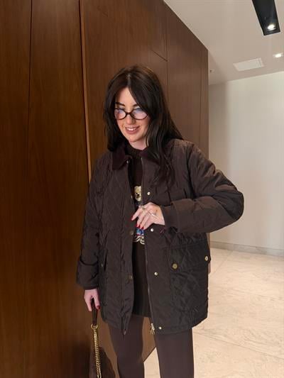 Orijinal Model , Kadife Yaka , Acıkahve , Kapitone Mont