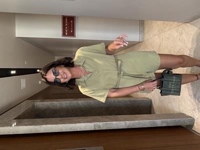 Tencel Dokulu , Kuşaklı , Haki , Şort Tulum