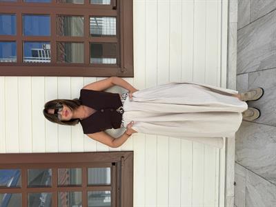 Acı Kahve Hasır Kemerli , Astarlı , Cepli Etek