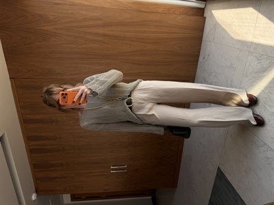 Deri Kemerli , Bej , Tencel Palazzo